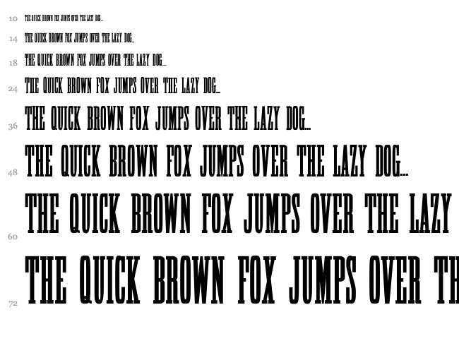 HFF High Tension font waterfall